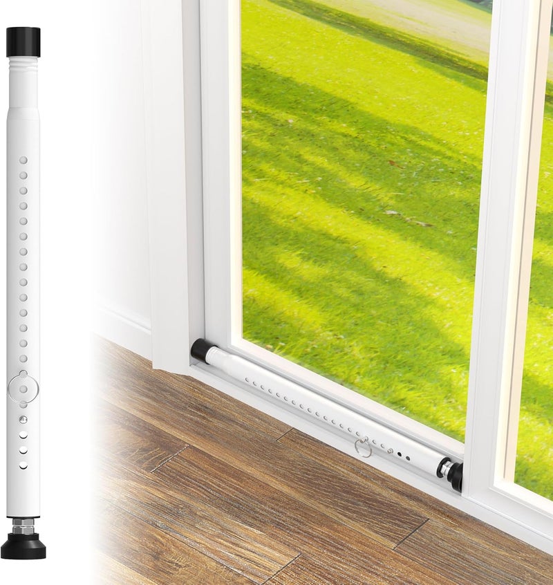 Keplrend Sliding Door Security Bar, Child Safety Window Locks for Up and Down Windows/Horizontal Sliding Windows, 17-50 inch Adjustable Window Security Bars from Inside for Apartment, Patio - Image 1